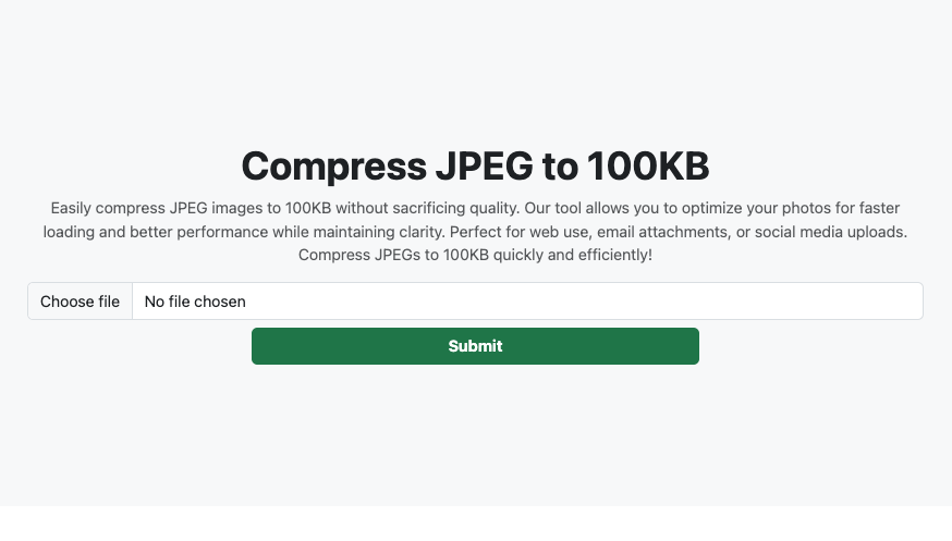 Compress JPEG to 100KB